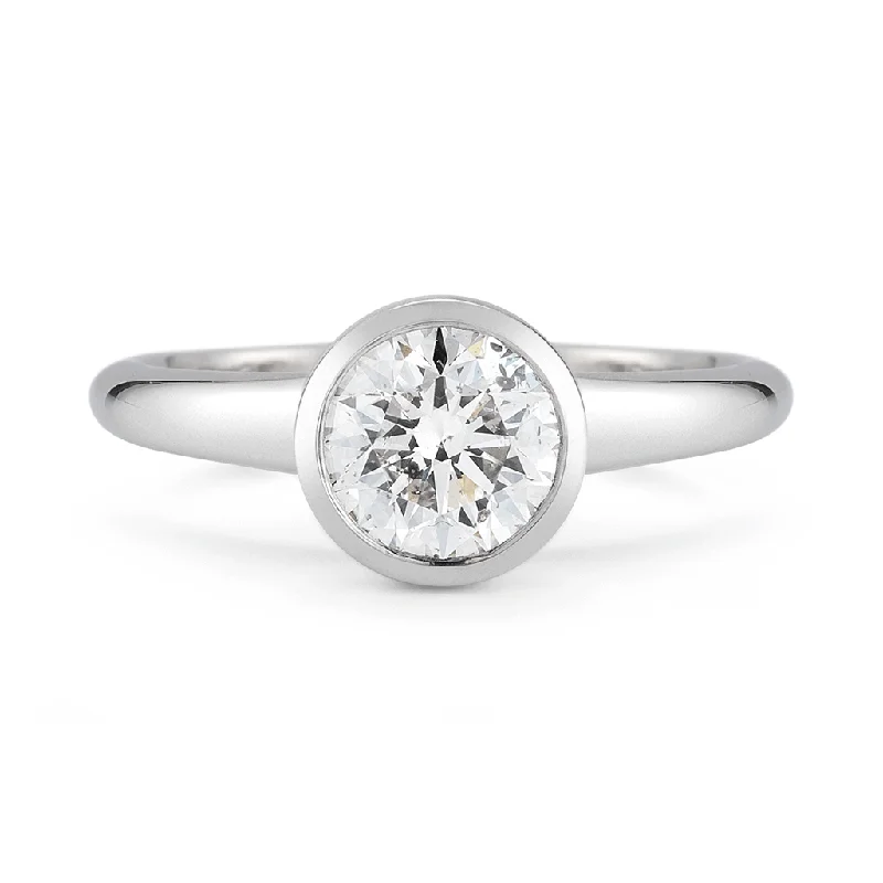 Steller Bezel Set Solitaire Diamond Engagement Ring