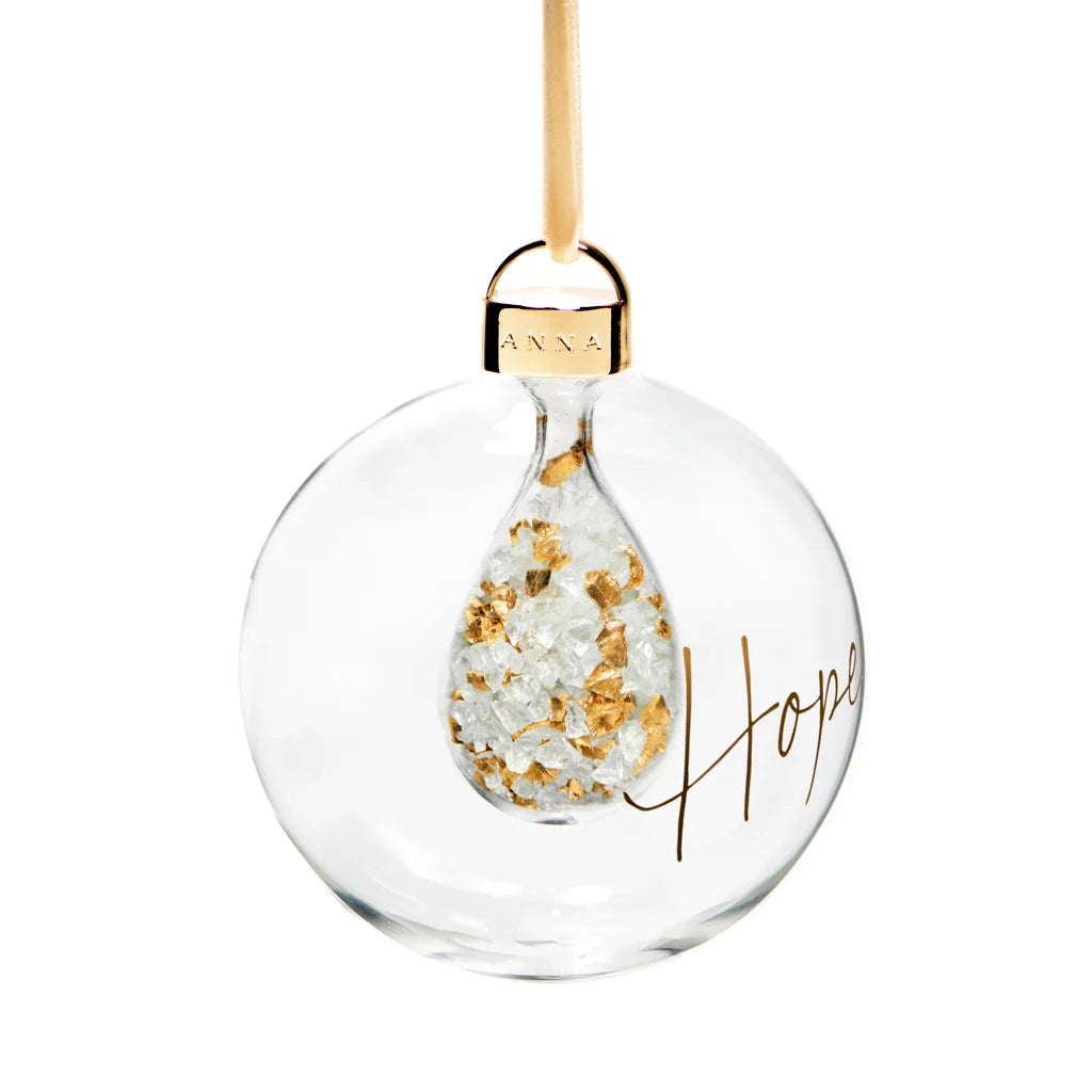 Holiday Hope Ornament, Crystal & Gold