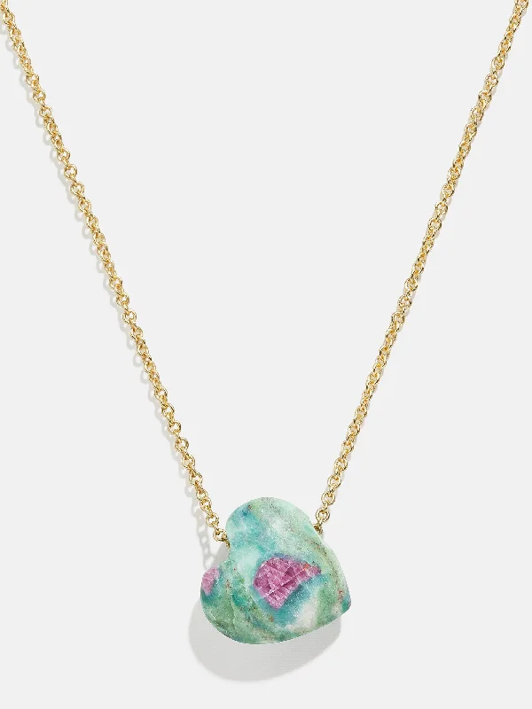 Juno Ruby Fuchsite Necklace - Ruby Fuchsite Stone