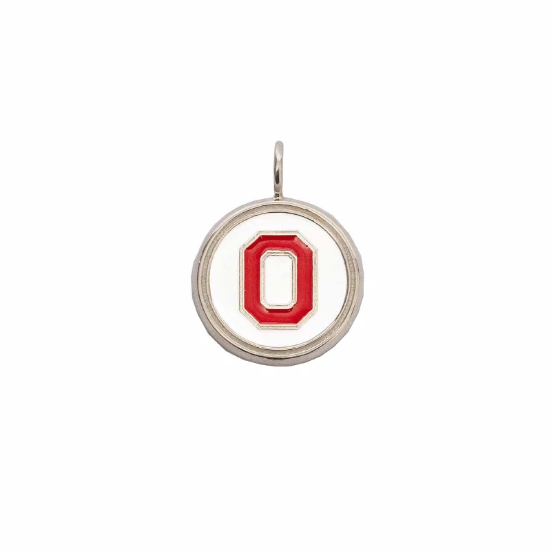 OSU Block "O" Charm with Red and White Enamel