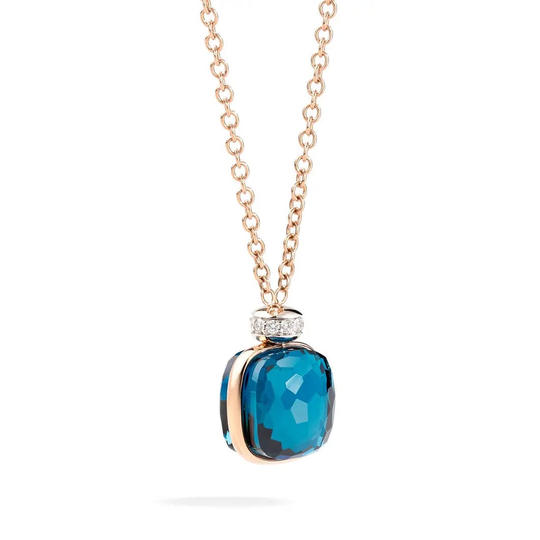 London Blue Topaz & Diamond Nudo Necklace