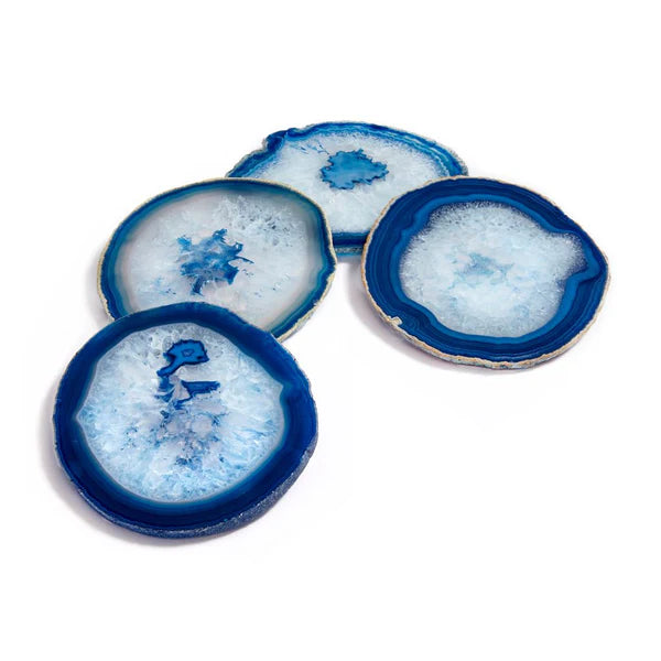 Pedra Coasters, Azure Agate, Set of 4