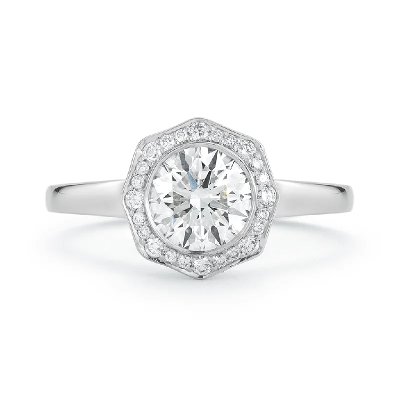 Steller Flare Diamond Engagement Ring