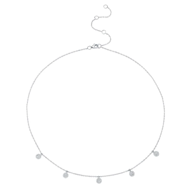 Diamond Pavé Circle Necklace