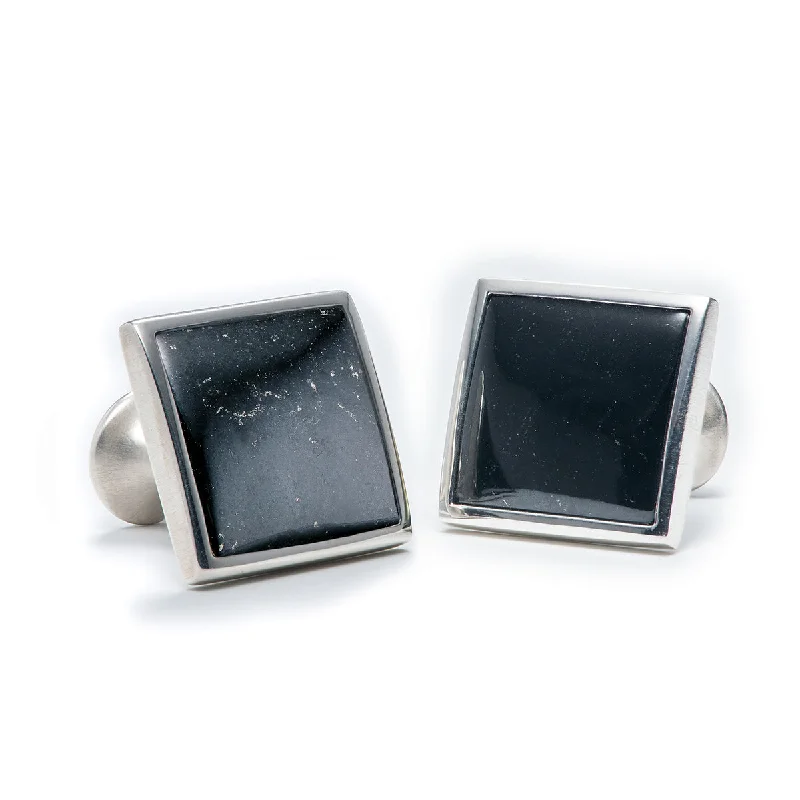 William Henry Black Jade Duo Cufflinks