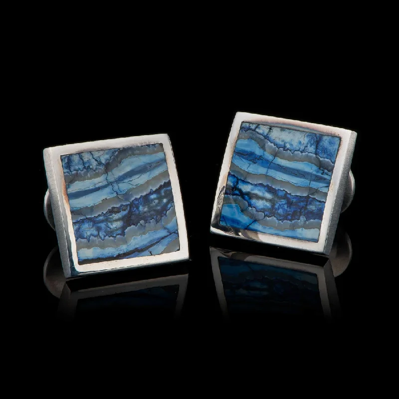 William Henry Blue Mammoth Duo Cufflinks