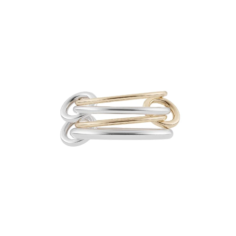 SPINELLI KILCOLLIN STERLING SILVER 18K YELLOW GOLD PISCES RING