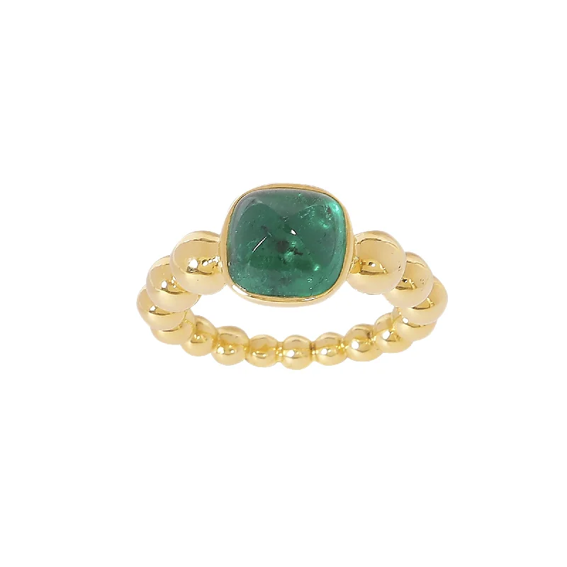 Bead Ring - Emerald