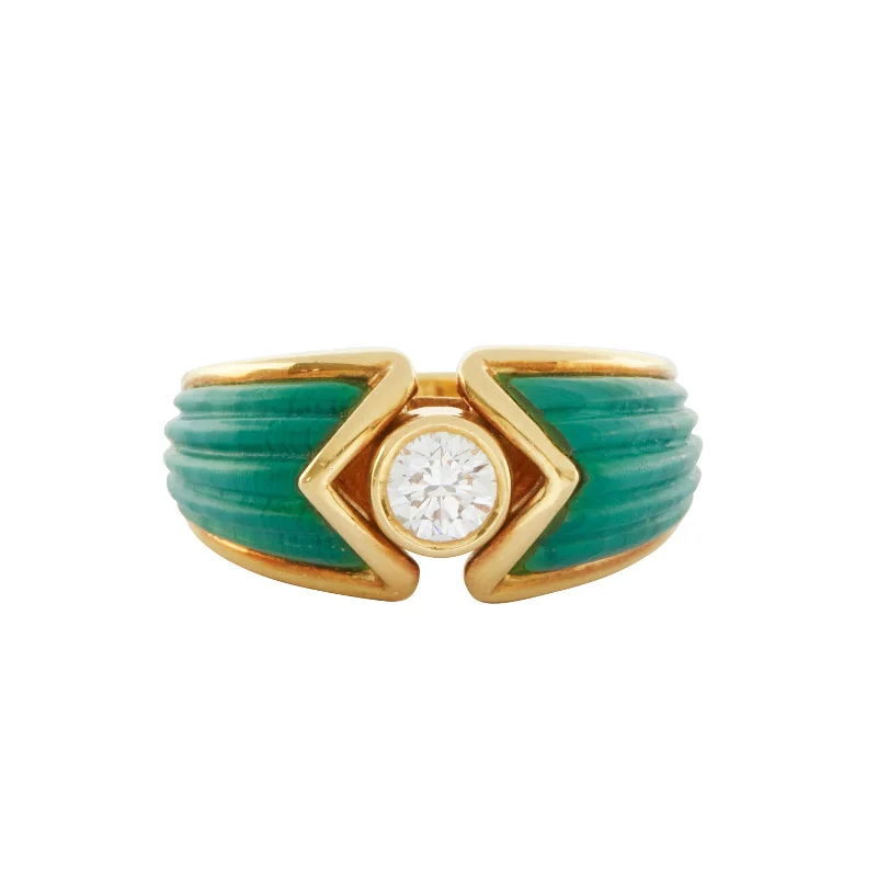 Boucheron Ring - Malachite and Diamond