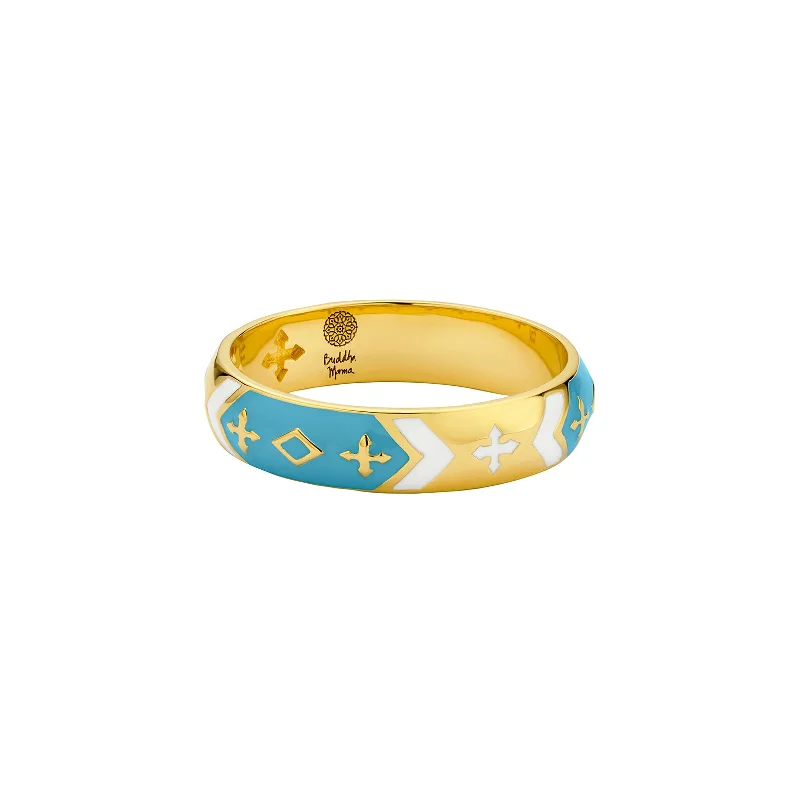 Arrow Band Ring - Sky Blue