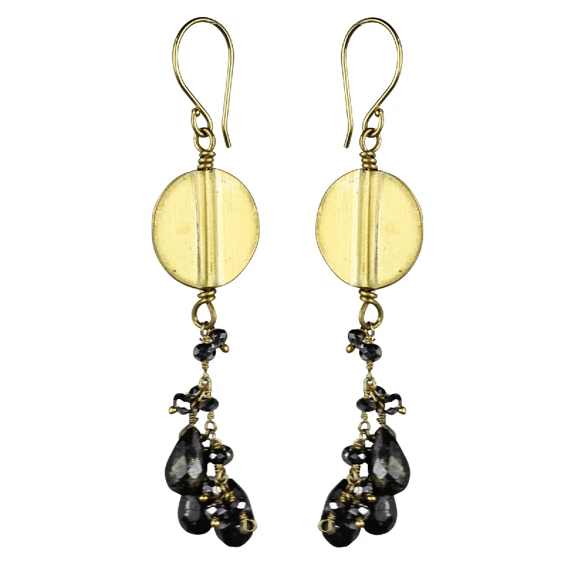 Earring, Dangling Pyrite