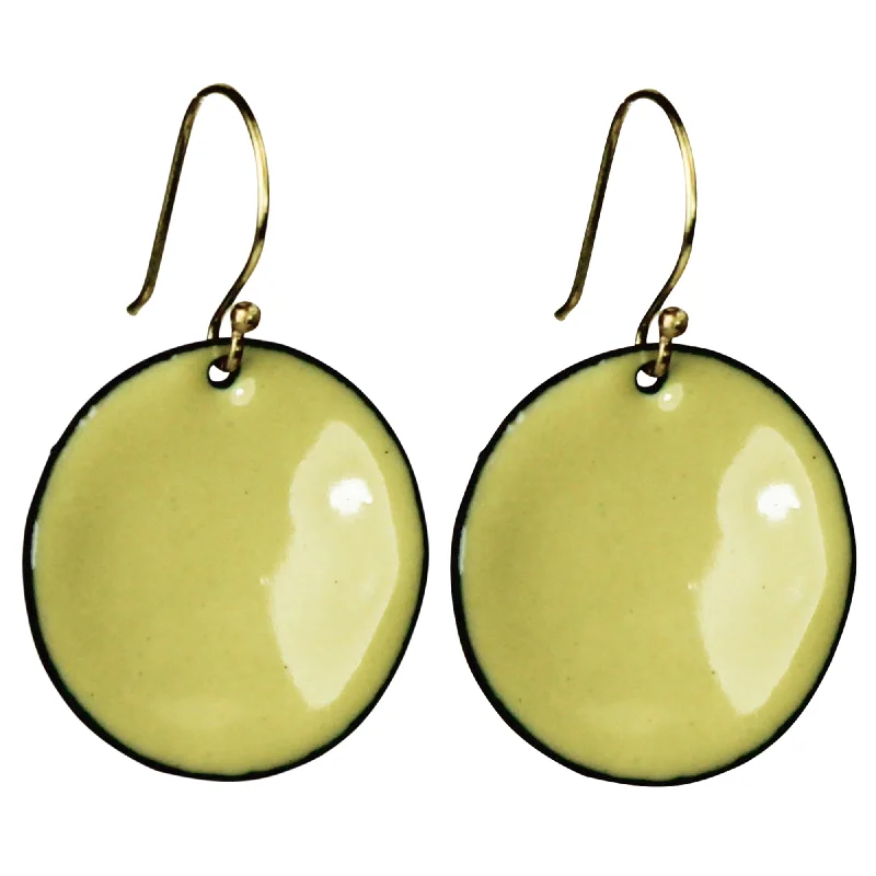 Earring - Round, Yellow