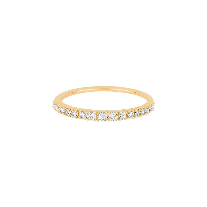 Arc Diamond Stack Ring - Yellow Gold