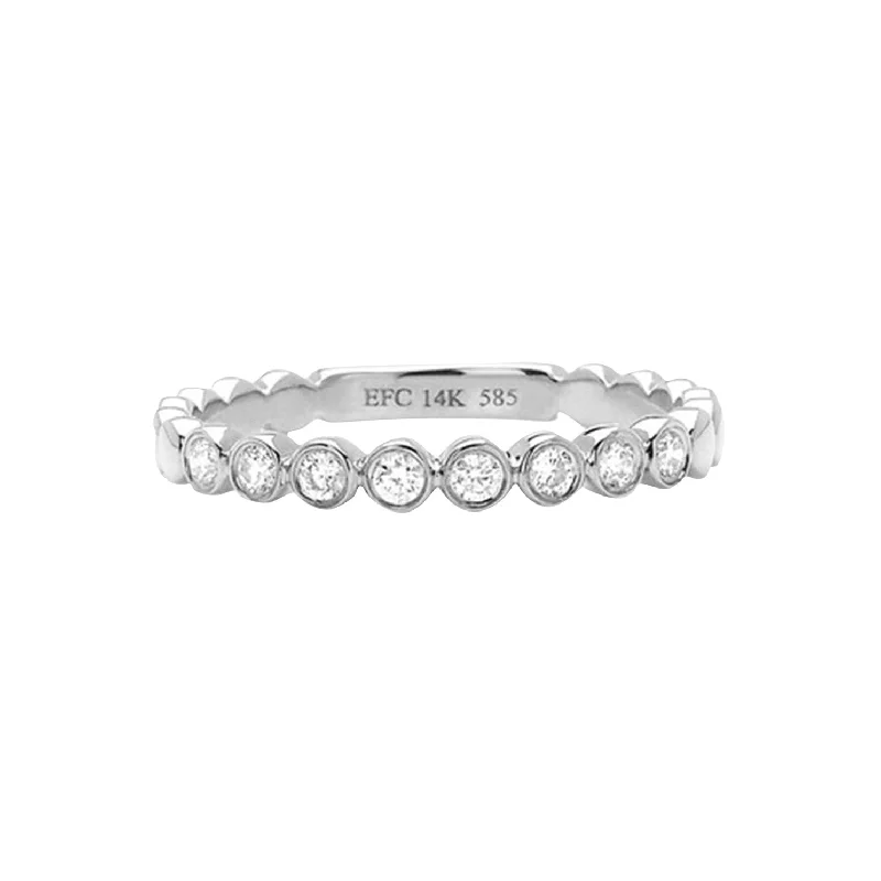 Bezel Stack Ring - White Gold