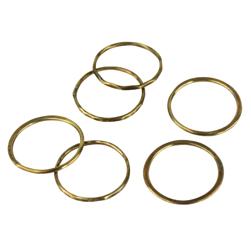 Eve Hammered Ring - Assorted, Brass