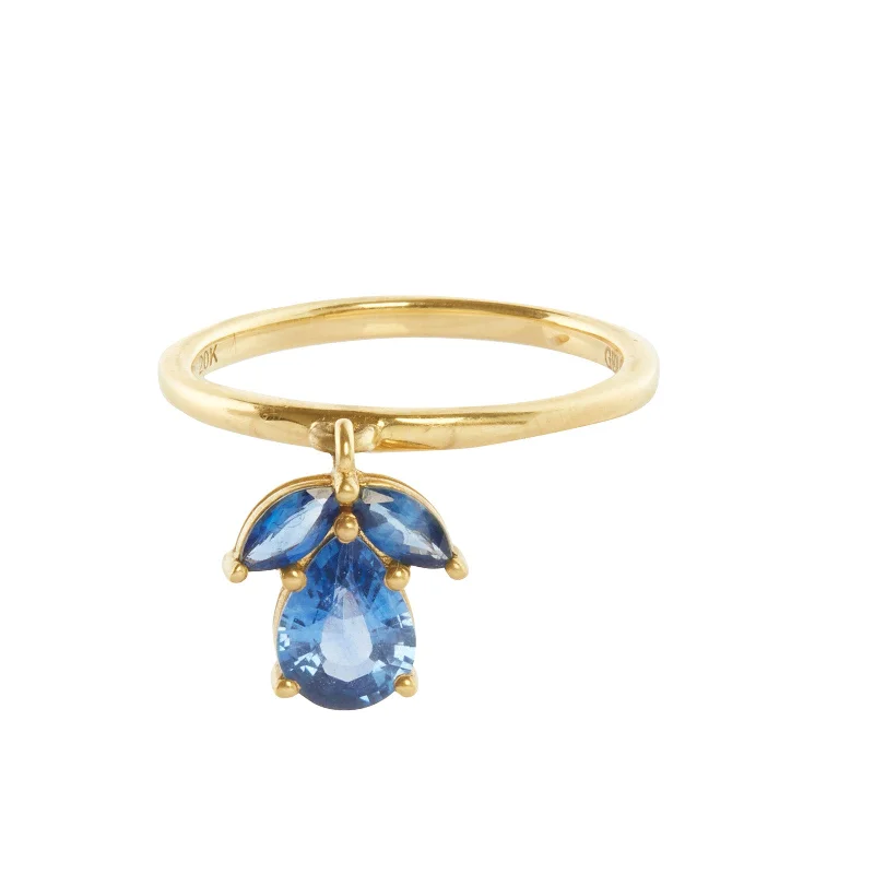 Blue Sapphire Charm Ring