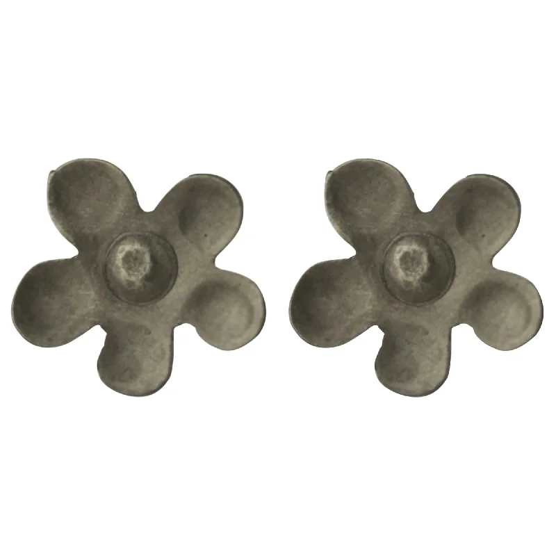 Gia Flower Post Earring, Silver