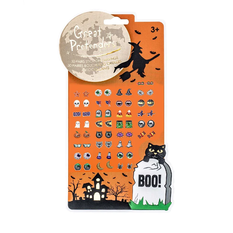 Halloween Earring Stickers for Kids, 30 Count