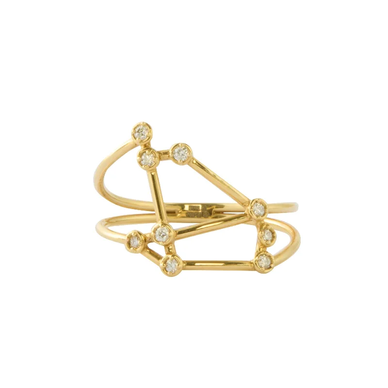 Aries Constellation Ring - Yellow Gold