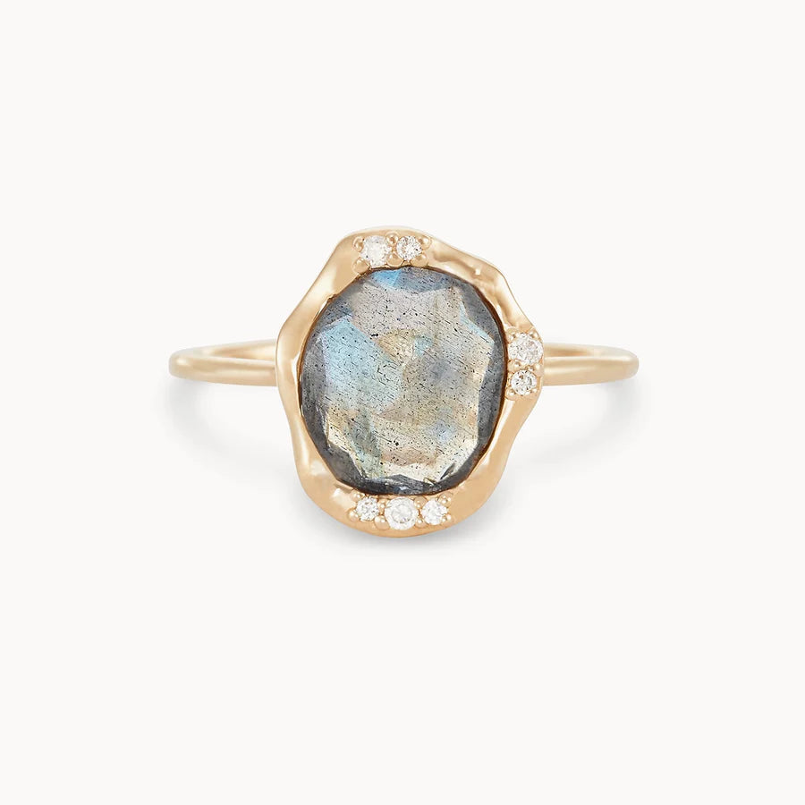 Labradorite Mood Ring (14K Gold)