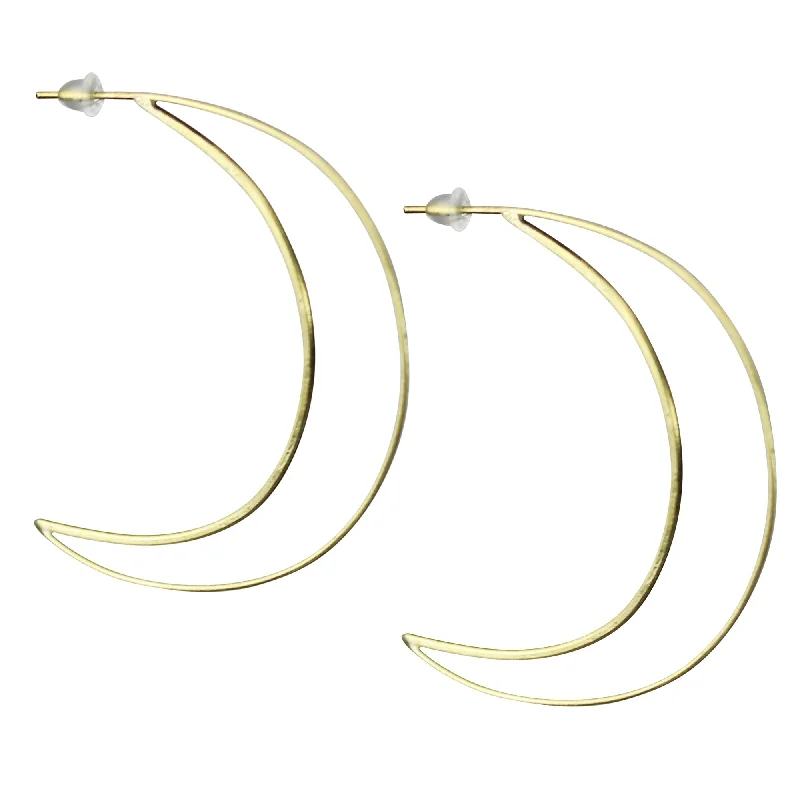 Leah Wire Earring, Crescent