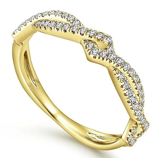 LR51168Y45JJ 14K YELLOW GOLD STACKABLE DIAMOND LADIES' RING