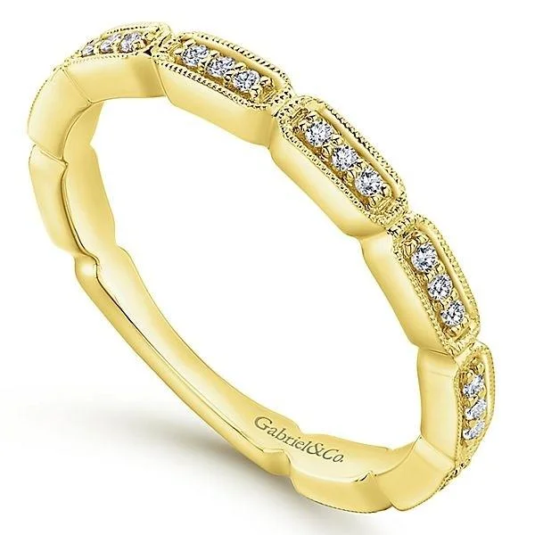 LR51176Y45JJ 14K YELLOW GOLD STACKABLE DIAMOND LADIES' RING