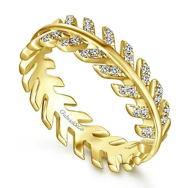 LR51287Y45JJ 14K YELLOW GOLD STACKABLE DIAMOND LADIES' RING