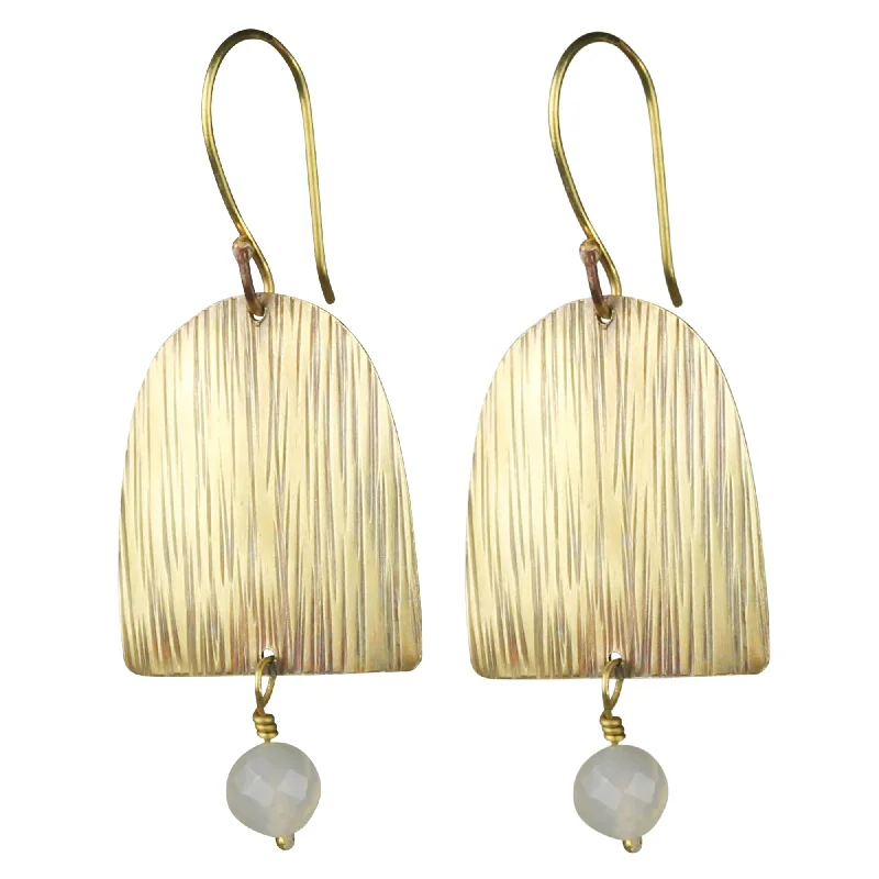 Marin Arch Earring, White Onyx - Sm