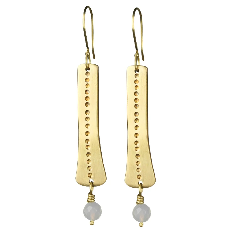 Marin Tab Earring, White Onyx