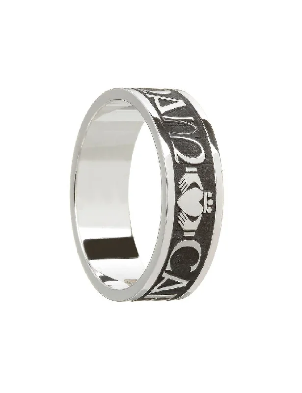 Mo Anam Cara Claddagh Ring: Oxidized Sterling Silver