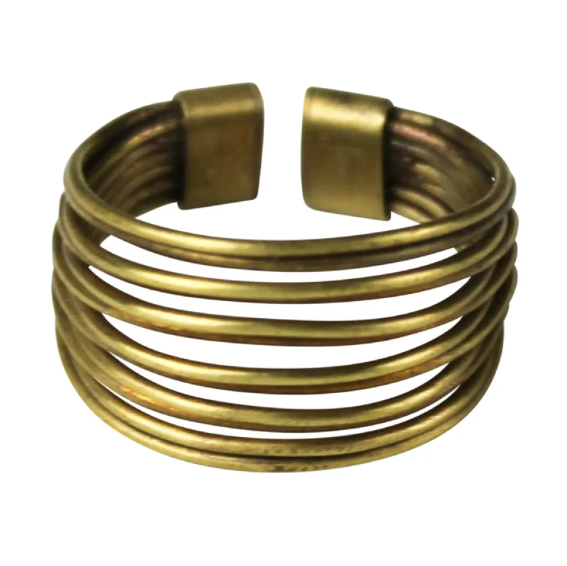 Nara Wire Ring, Brass