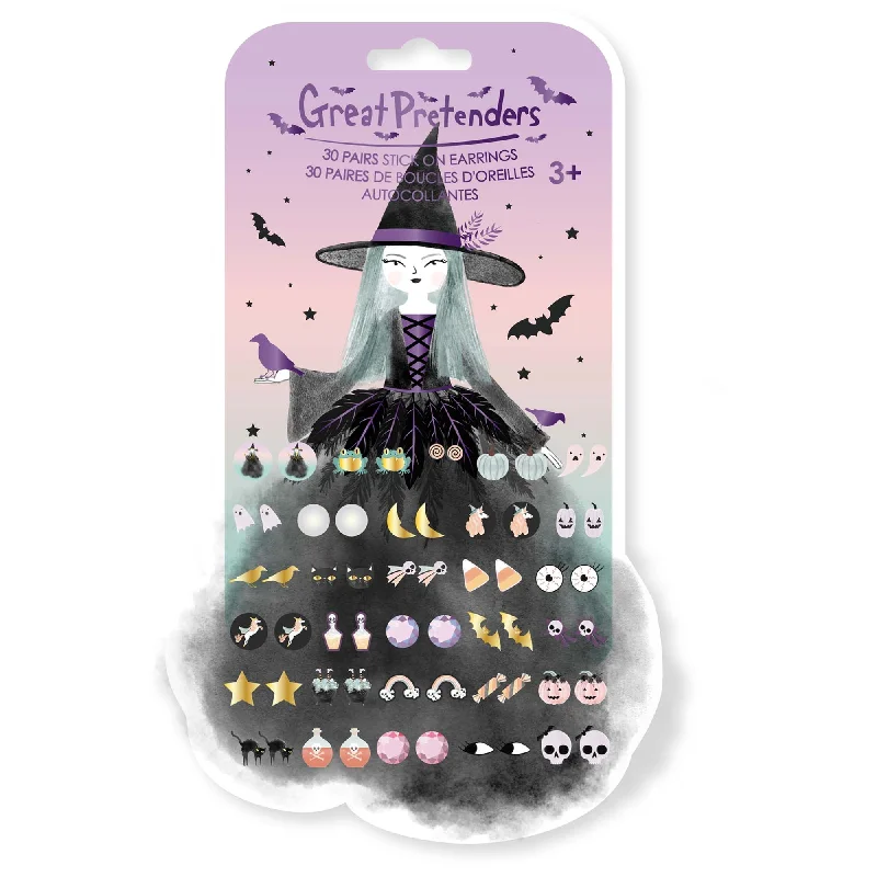 Natasha the Raven Witch Earring Stickers for Kids, 30 Count