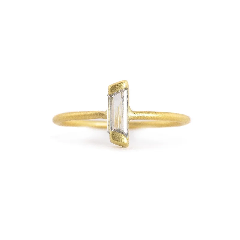 Baguette Diamond in 18kt Gold Ring by Marion Cage