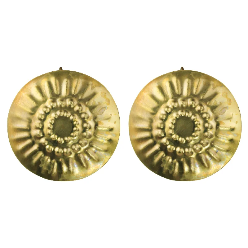 Obara Earring, Brass, Round