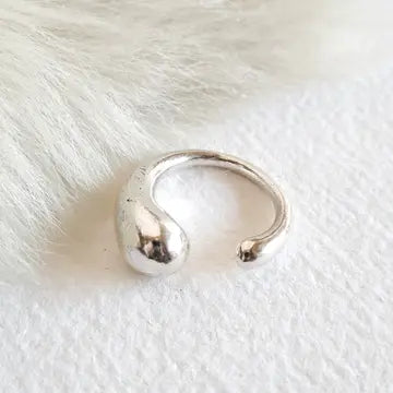 Silver Ring Molten Cluster Handmade