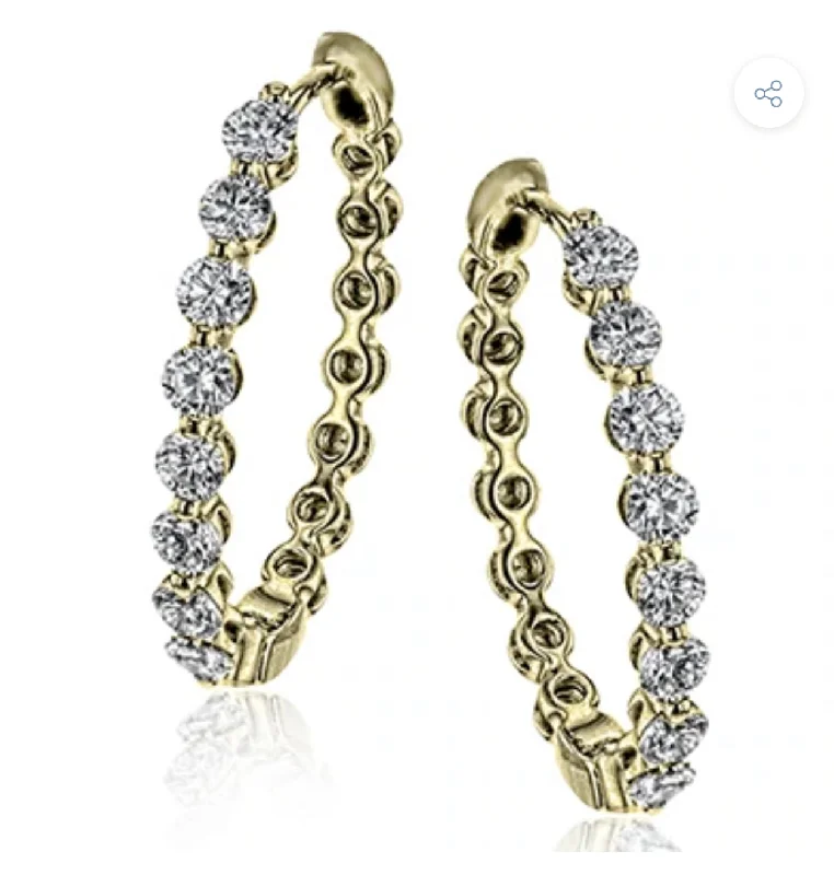 Simon G- HARMONIE HOOP EARRING LE4547-Y