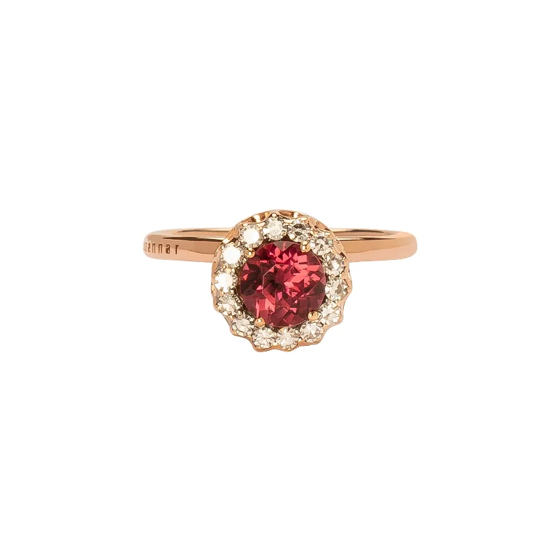 Beirut Basic Ring - Rhodolite & Diamond