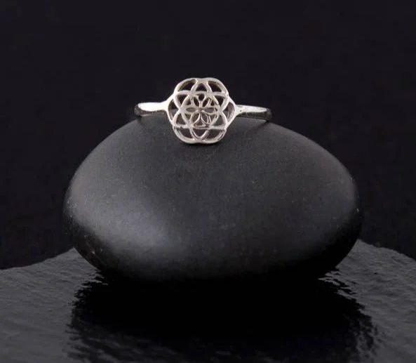 Sterling Silver Seed of Life Ring